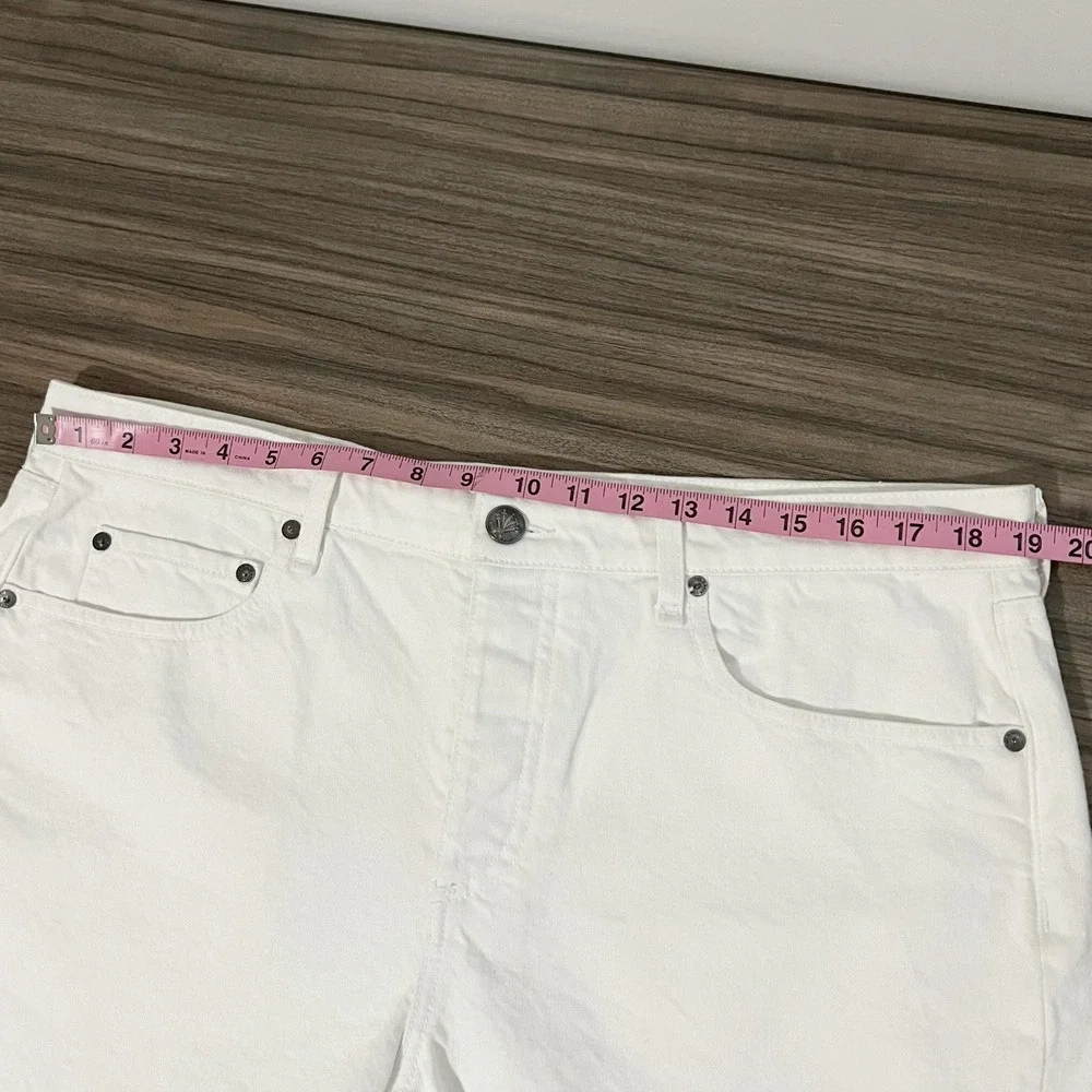 Rag & Bone The Dre Low-Rise Shortie White Denim Cutoff Shorts 34